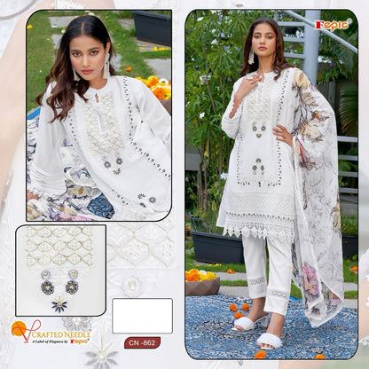 862 Crafted Needle Georgette Pakistani Readymade Suits