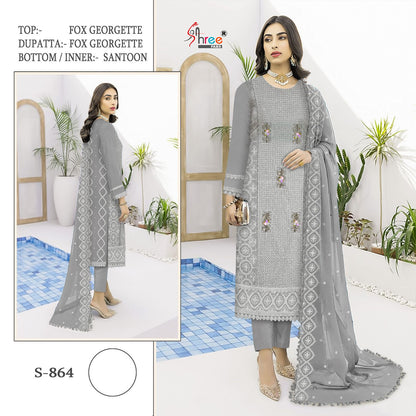 864 Shree Fabs Georgette Pakistani Salwar Suits