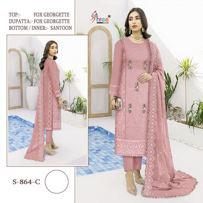 864 Shree Fabs Georgette Pakistani Salwar Suits