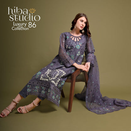 86 Hiba Studio Organza Silk Pakistani Readymade Suits