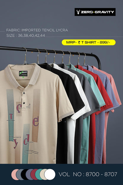 8700-8707 Zero Gravity Tencil Lycra Mens Tshirts