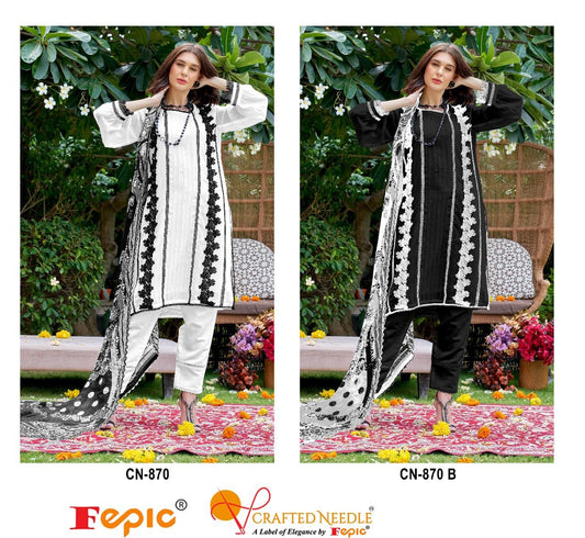 870 Crafted Needle Georgette Pakistani Readymade Suits