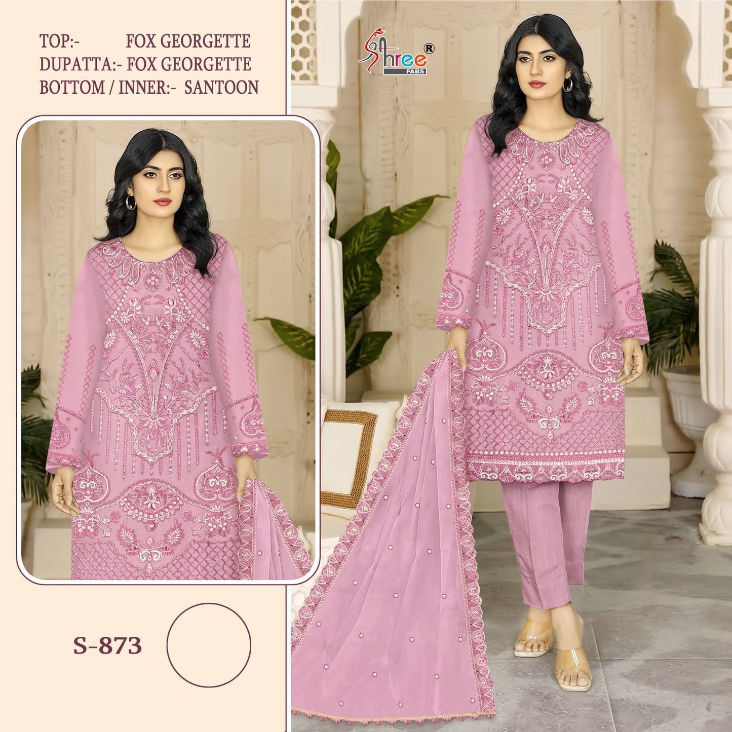 873 Shree Fabs Georgette Pakistani Salwar Suits