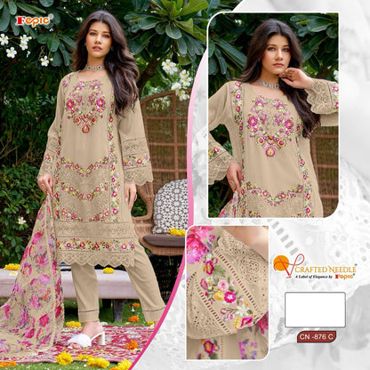 876 Crafted Needle Georgette Pakistani Readymade Suits
