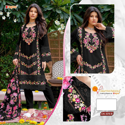 876 Crafted Needle Georgette Pakistani Readymade Suits
