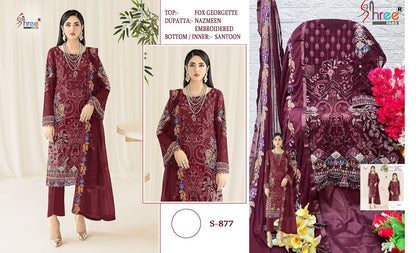 877 Shree Fabs Fox Georgette Pakistani Salwar Suits