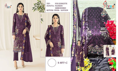 877 Shree Fabs Fox Georgette Pakistani Salwar Suits