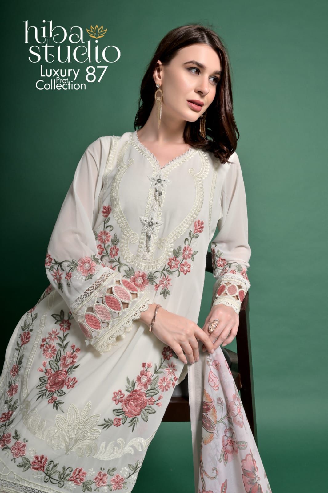 87 Hiba Studio Georgette Pakistani Readymade Suits – Kavya Style Plus