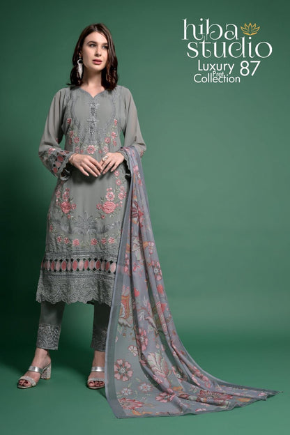 87 Hiba Studio Georgette Pakistani Readymade Suits