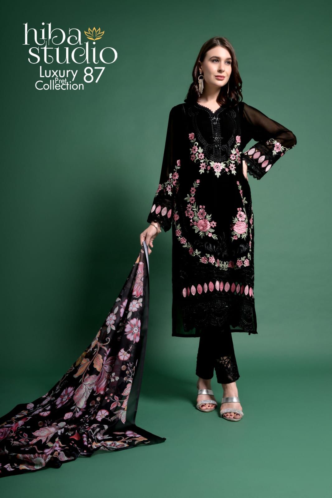 87 Hiba Studio Georgette Pakistani Readymade Suits