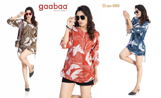 880 Gaabaa Rayon Stylish Tops