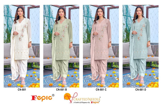 881 Crafted Needle Georgette Pakistani Readymade Suits