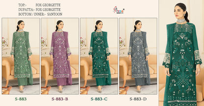 883 Shree Fabs Fox Georgette Pakistani Salwar Suits