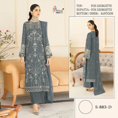 883 Shree Fabs Fox Georgette Pakistani Salwar Suits