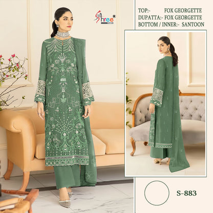 883 Shree Fabs Fox Georgette Pakistani Salwar Suits