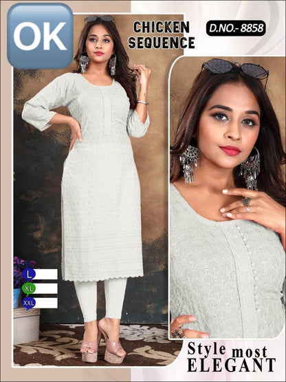 8858 Mmc Knee Length Kurtis