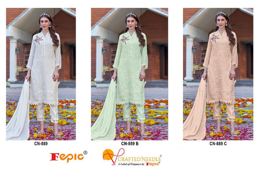 889 Crafted Needle Georgette Pakistani Readymade Suits
