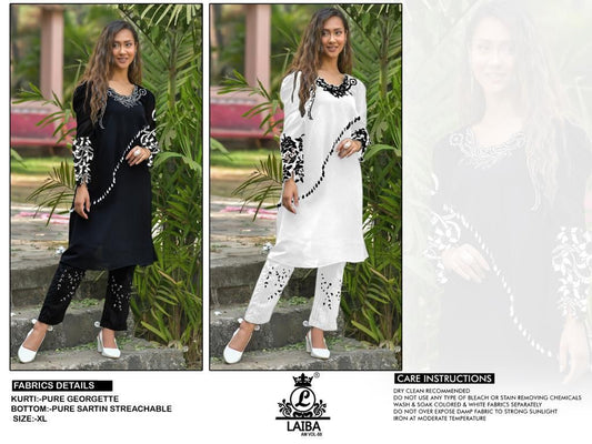 88 Laiba Georgette Kurti Pant Set