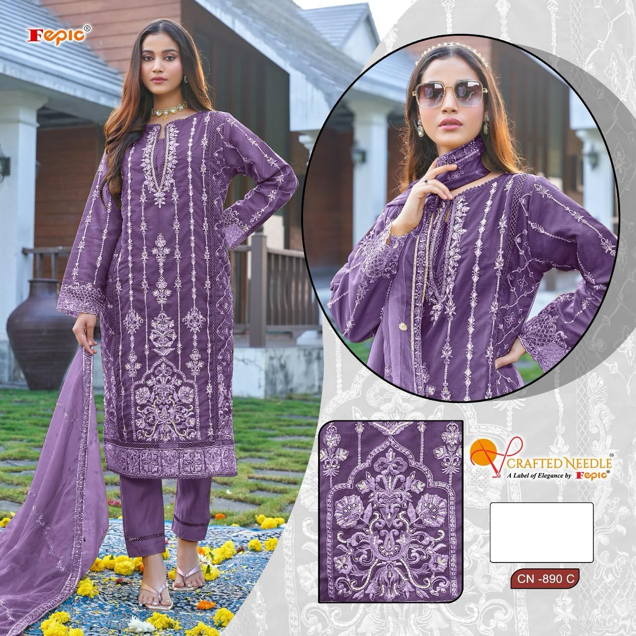 890 Fepic Organza Pakistani Readymade Suits