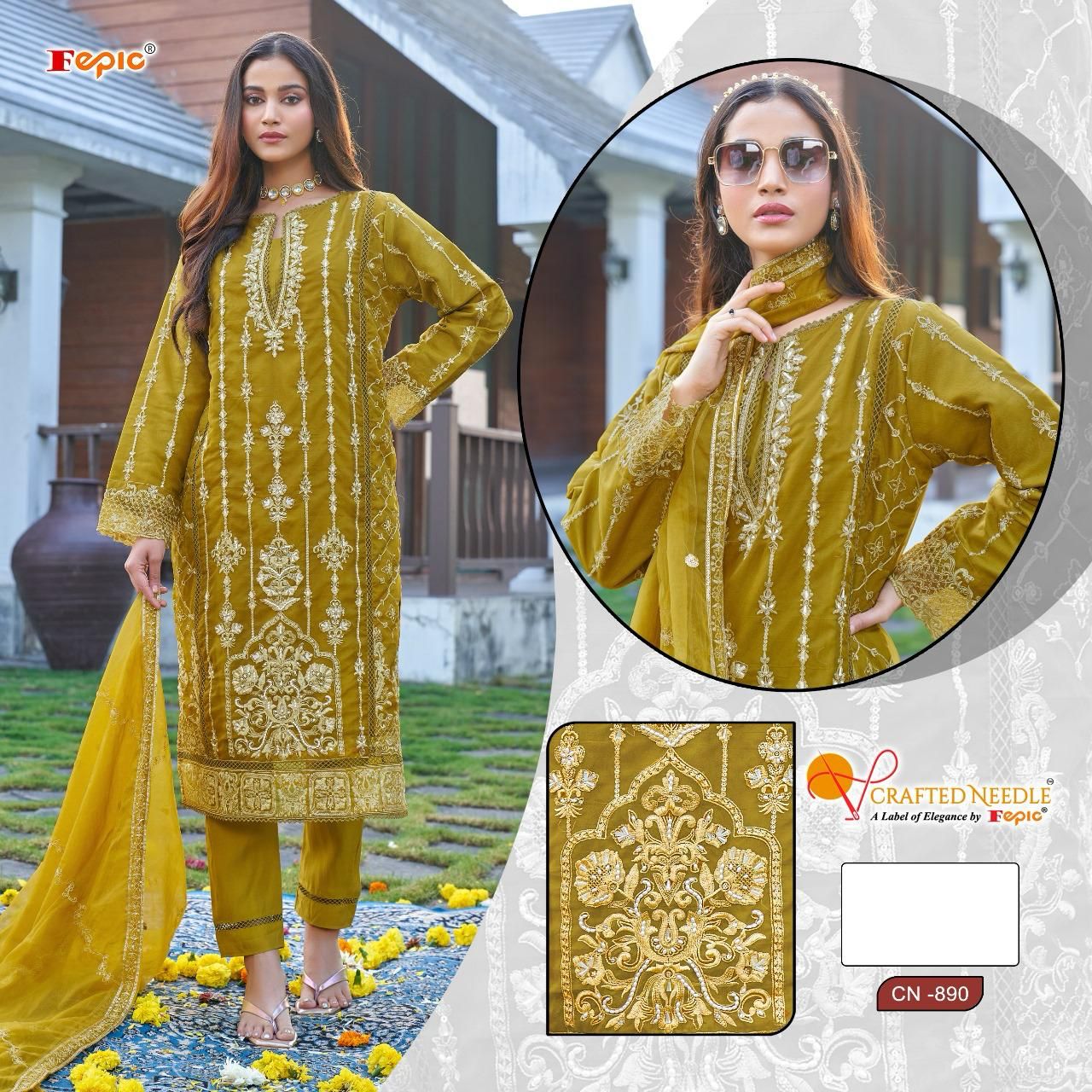 890 Fepic Organza Pakistani Readymade Suits
