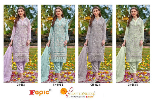 892 Crafted Needle Georgette Pakistani Readymade Suits