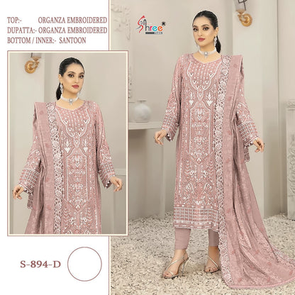 894 Shree Fabs Organza Pakistani Salwar Suits