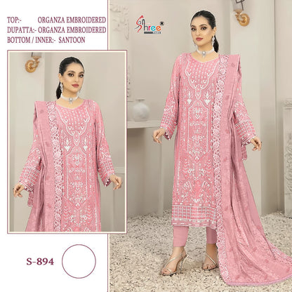 894 Shree Fabs Organza Pakistani Salwar Suits