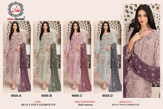 9005 Affan Creation Fox Georgette Pakistani Salwar Suits