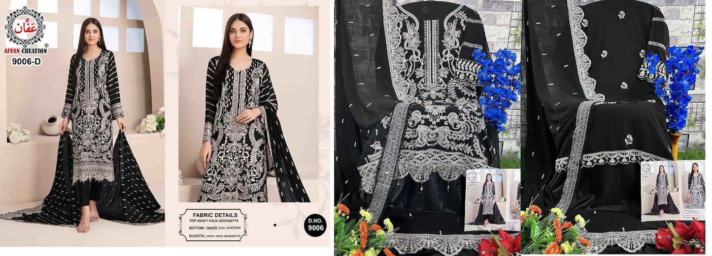 9006 Affan Creation Georgette Pakistani Salwar Suits