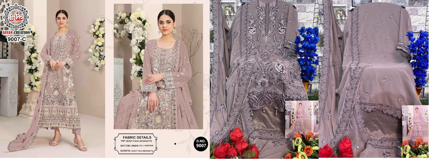 9007 Affan Creation Fox Georgette Pakistani Salwar Suits