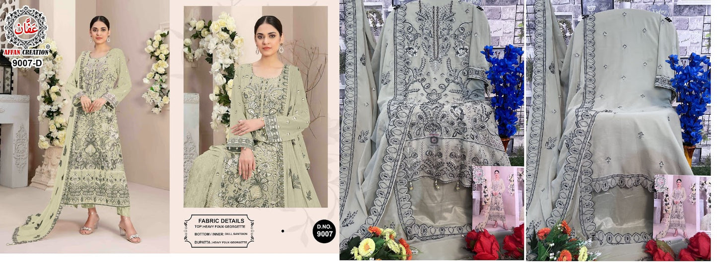 9007 Affan Creation Fox Georgette Pakistani Salwar Suits