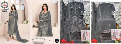 9009 Affan Creation Fox Georgette Pakistani Salwar Suits