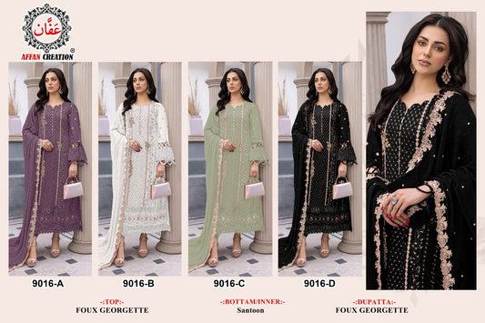 9016 Affan Creation Faux Georgette Pakistani Salwar Suits