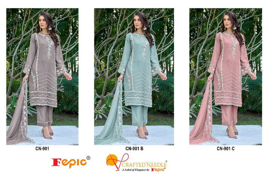 901 Crafted Needle Georgette Pakistani Readymade Suits