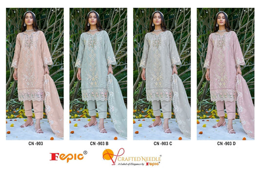 903 Crafted Needle Organza Pakistani Readymade Suits