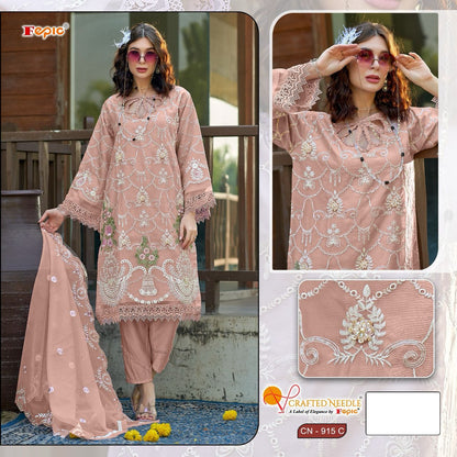 915-Fepic Crafted Needle Organza Pakistani Readymade Suits