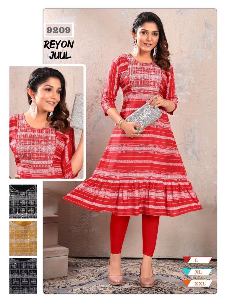 92023 Mmc Rayon Anarkali Kurtis