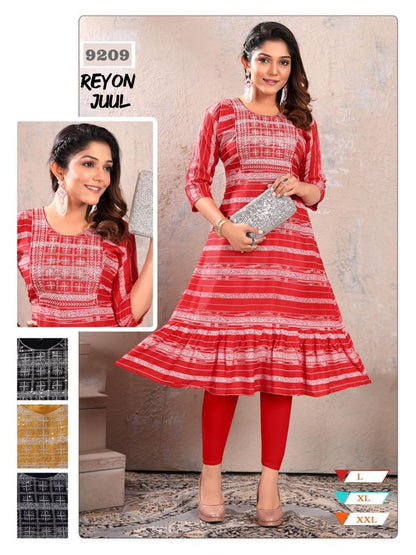 92023 Mmc Rayon Anarkali Kurtis