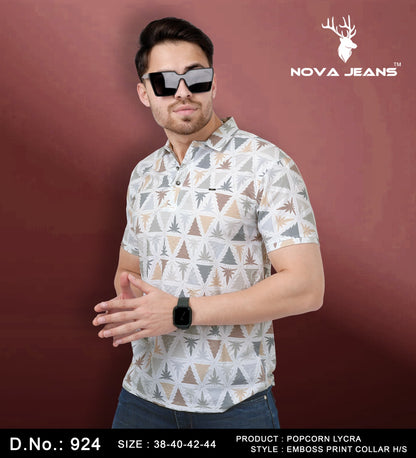924 Nova Jeans Lycra Mens Tshirts