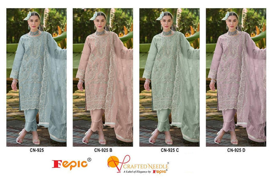 925 Crafted Needle Organza Pakistani Readymade Suits