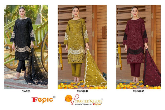 926 Crafted Needle Organza Pakistani Readymade Suits