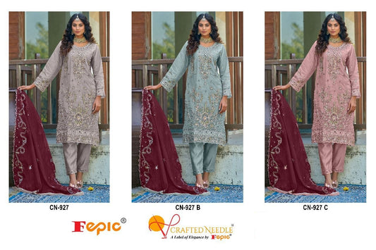 927 Crafted Needle Organza Pakistani Readymade Suits