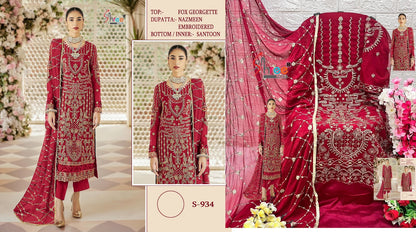 934 Shree Fabs Georgette Pakistani Salwar Suits