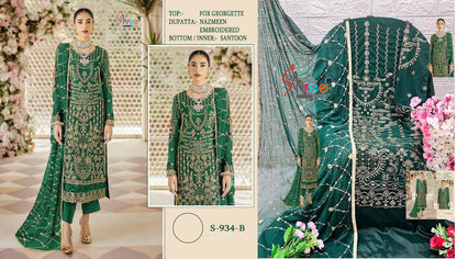 934 Shree Fabs Georgette Pakistani Salwar Suits