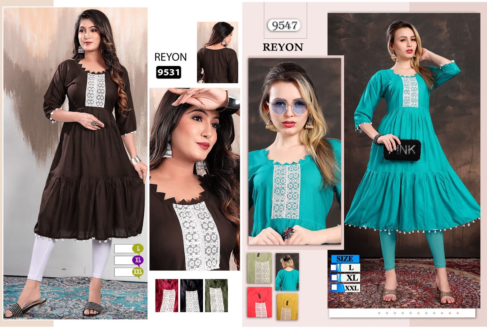 9531-9547 Mmc Anarkali Kurtis