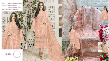 956 Shree Fabs Organza Pakistani Salwar Suits