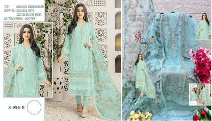 956 Shree Fabs Organza Pakistani Salwar Suits