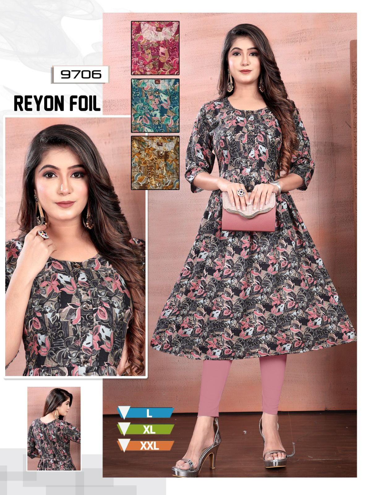 9702323 Mmc Rayon Anarkali Kurtis