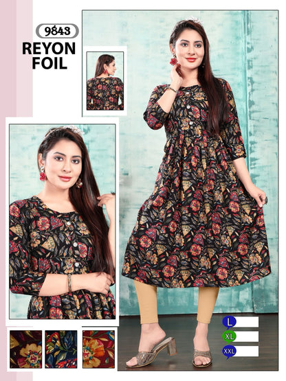 9763-9843 Mmc Anarkali Kurtis