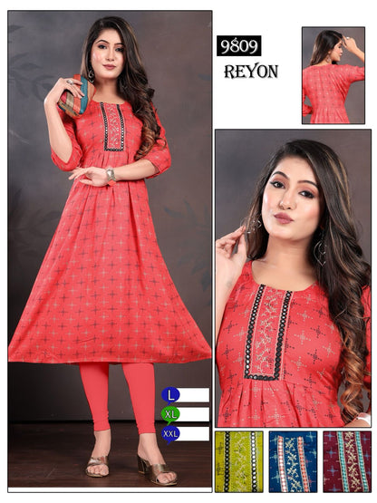 9808-9859 Mmc Anarkali Kurtis